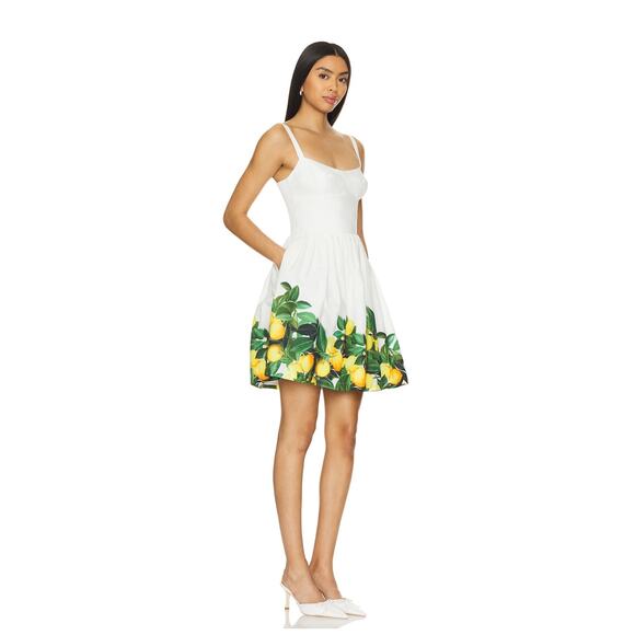 NEW NWT Amanda Uprichard Napoli Dress Lemon Citrus Size XS - Picture 3 of 7